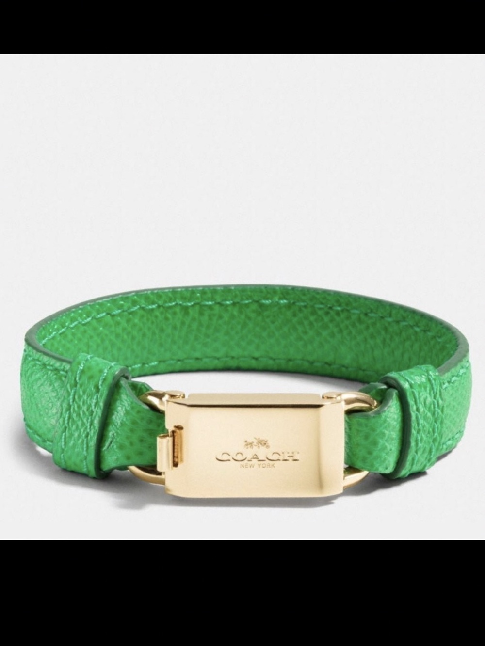 AUTHENTIC Coach Leather Horse & Carriage ID Bracelet
